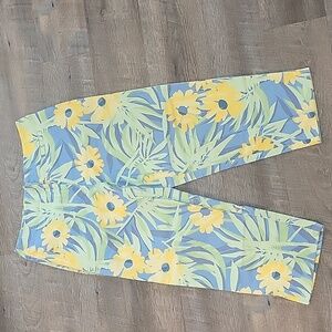 NWOT Talbots Sunflower Floral Capris 8P